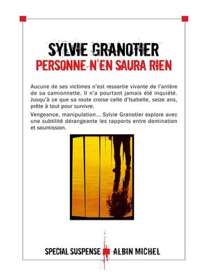 cover image of Personne n'en saura rien
